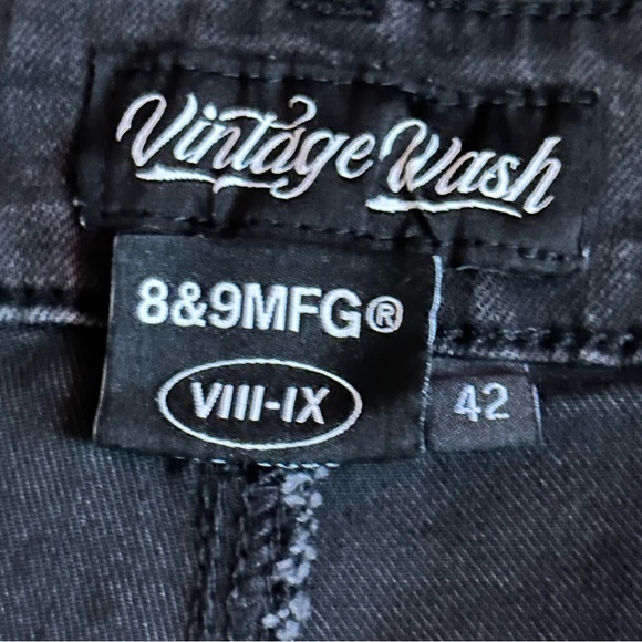 8&9MFG Black Strapped Up Vintage Wash Utility
Jeans - Picture 9 of 11